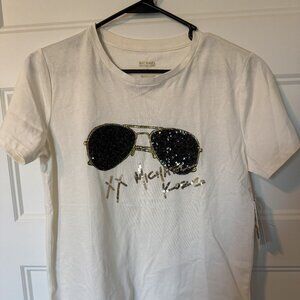 MK Logo Aviator T Shirt, NWT